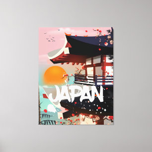 Japan Building Sonnenuntergang Poster Leinwanddruck