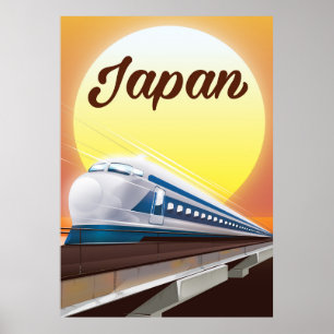 Japan Bullet Train Poster