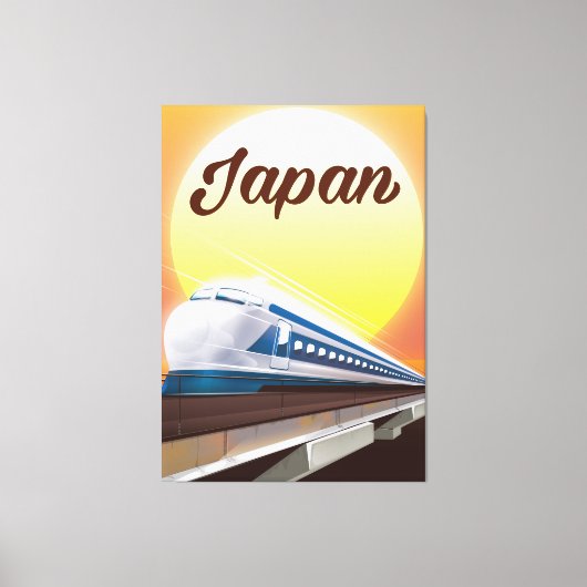 Japan Bullet Train Reiseplakat Leinwanddruck (Vorderseite)