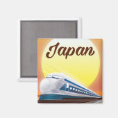 Japan Bullet Train Reiseplakat Magnet (Vorderseite/Rückseite)