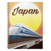 Japan Bullet Train Reiseplakat Notizblock (Vorderseite)