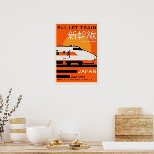 Japan Bullet Train Shinkansen Poster (Küche)