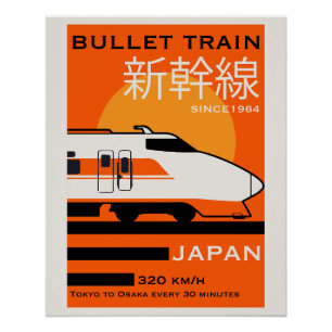 Japan Bullet Train Shinkansen Poster