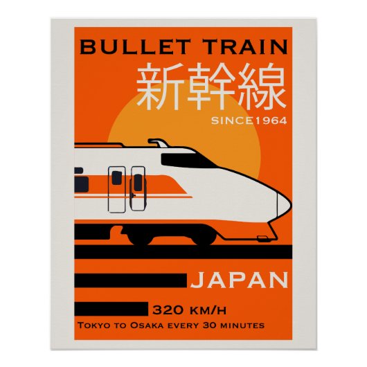 Japan Bullet Train Shinkansen Poster (Vorderseite)