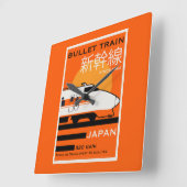 Japan Bullet Train Shinkansen Quadratische Wanduhr (Winkel)