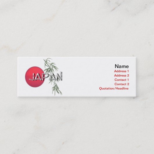 Japan Business Card Mini Visitenkarte (Vorderseite)