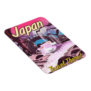 Japan Cartoon-Gärten Urlaubsposter Magnet