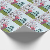 Japan Cherry Blossom Geisha Kimono Geschenkpapier (Ecke)