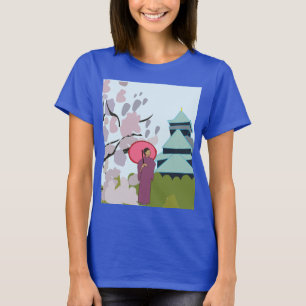 Japan Cherry Blossom Geisha Kimono Japan T-Shirt