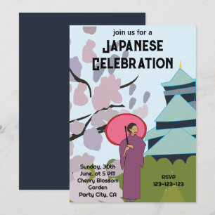 Japan Cherry Blossom japanische Feier Japan Einladung