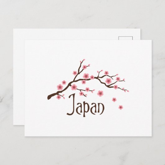 Japan Cherry Blüten Postkarte (Vorne/Hinten)