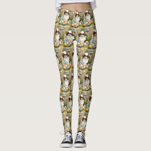 Japan-Chin mit Ostereiern Leggings