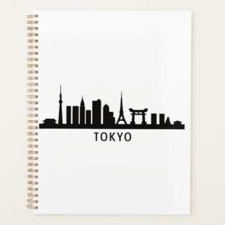 Japan Cityscape Travel | Tokyo Skyline Silhouette Planer