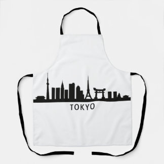 Japan Cityscape Travel | Tokyo Skyline Silhouette Schürze