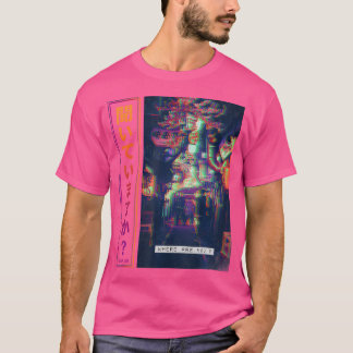 Japan Cyberpunk Kunstkleidung in Vaporwave Glitch  T-Shirt