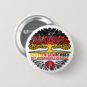 Japan Deutsch Deutschland Baum Wurzel Button (Vorne & Hinten)