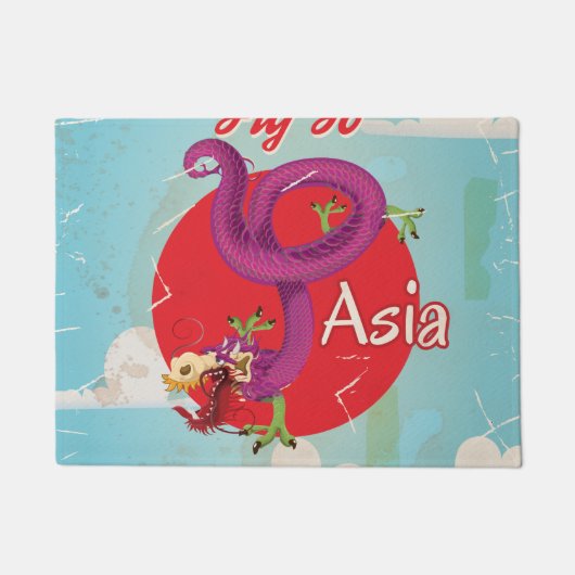 Japan Dragon Vintage Travel Poster Fußmatte (Vorderseite)
