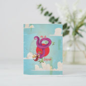 Japan Dragon Vintage Travel Poster Postkarte (Stehend Vorderseite)