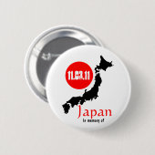Japan-Entlastungs-Tsunamierdbeben Sendai Button (Vorne & Hinten)