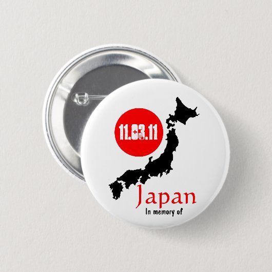 Japan-Entlastungs-Tsunamierdbeben Sendai Button (Vorne & Hinten)
