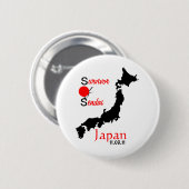 Japan-Entlastungs-Tsunamierdbeben Sendai Button (Vorne & Hinten)
