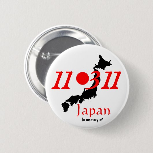 Japan-Entlastungs-Tsunamierdbeben Sendai Button (Vorne & Hinten)
