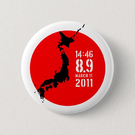 Japan-Erdbeben Button (Vorderseite)
