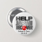 Japan-Erdbeben-Tsunami-Entlastung Button (Vorne & Hinten)
