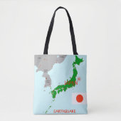 Japan Erdbebenkarte Seismische Aktivität Tasche (Vorderseite)