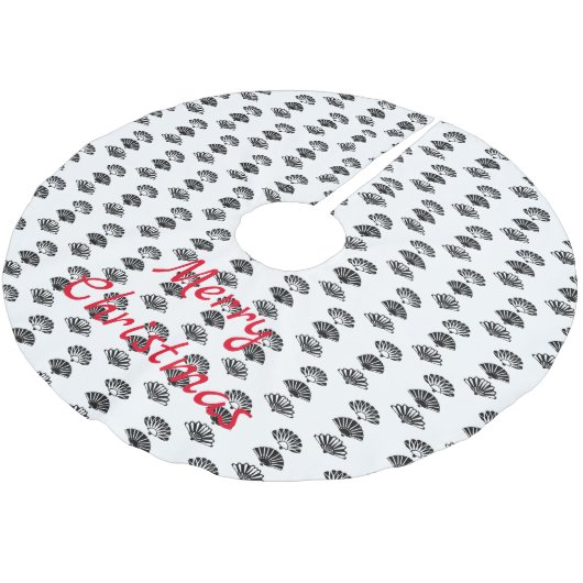 Japan Fans Thunder_Cove Polyester Weihnachtsbaumdecke (Schrägansicht)