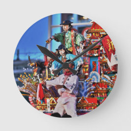 Japan Festival Tradition Runde Wanduhr