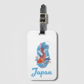 Japan Fischereilogo Gepäckanhänger (Vorderseite Vertikal)