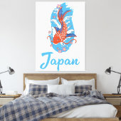 Japan Fischereilogo Leinwanddruck (Insitu (Schlafzimmer))