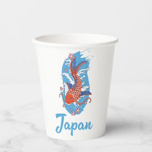Japan Fischereilogo Pappbecher (Vorderseite)