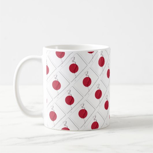 JAPAN FLAG Anpassbare Schrift BLESSED Kaffeetasse (Links)