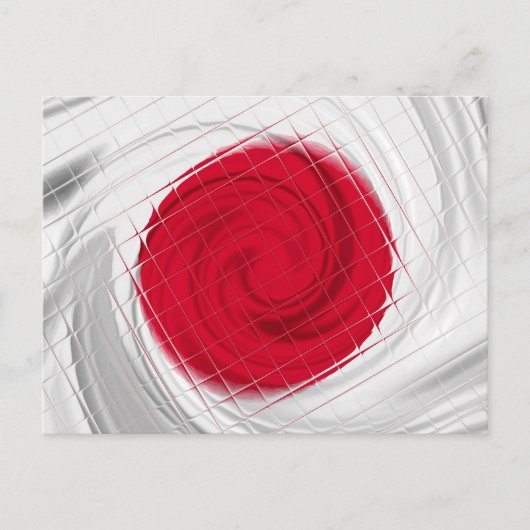 Japan Flag Artwork Postkarte (Vorderseite)
