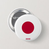 Japan Flag Charming Patriotic Button (Vorne & Hinten)