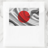 Japan Flag Fabric Rechteckiger Aufkleber (Tasche)