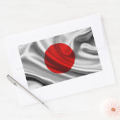 Japan Flag Fabric Rechteckiger Aufkleber (Umschlag)