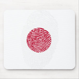 Japan Flag Fingerprint Country Pride Identity Mousepad