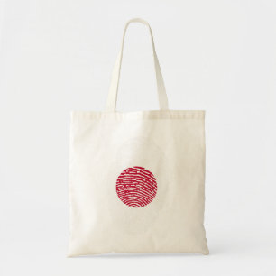 Japan Flag Fingerprint Country Pride Identity Tragetasche