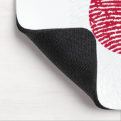 Japan Flag Fingerprint Land Primekennung Mousepad (Ecke)