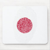 Japan Flag Fingerprint Land Primekennung Mousepad (Vorne)