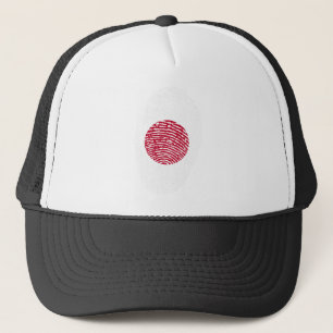 Japan Flag Fingerprint Land Primekennung Truckerkappe