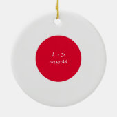 Japan-Flag für benutzerdefinierte Meldung Keramik Ornament (Hinten)