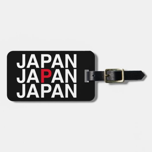 JAPAN Flag Gepäckanhänger (Vorderseite horizontal)