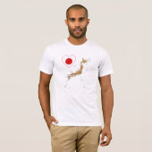 Japan Flag Herz und Karte T - Shirt (Vorne ganz)