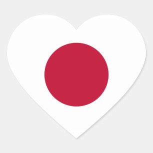 Japan-Flag-Herzkleber Herz-Aufkleber
