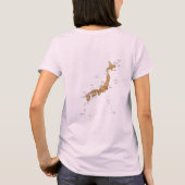 Japan Flag + Karte + Text T - Shirt (Rückseite)
