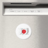 Japan Flag Magnet (In Situ (Geschirrspüler))